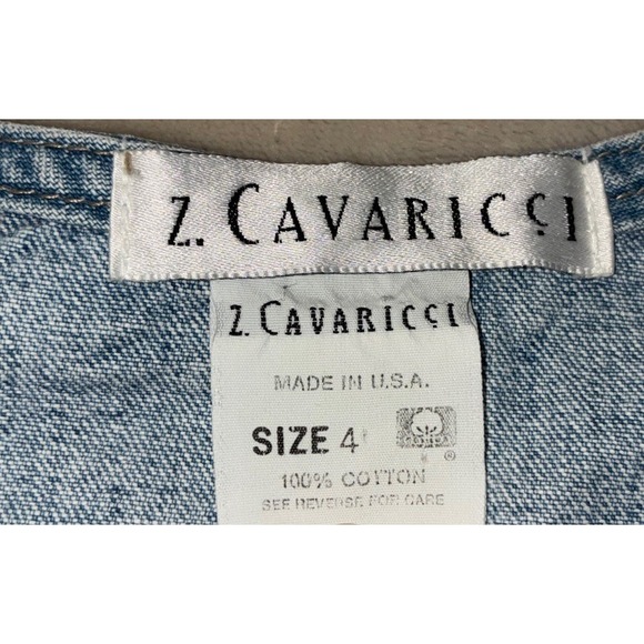 Vintage‎ Z Cavaricci Denim Dress 4 Blue Jean Long Sleeve Mini Retro USA 80s - Picture 6 of 10